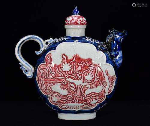 Blue and white youligong hand-cut girlfriend wen feng first ...