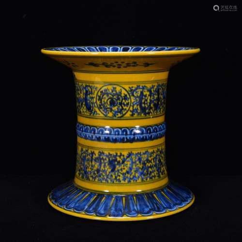 Five block 18 years yellow glaze porcelain * 8 m