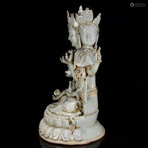 Shadow blue three guanyin 52 * 42 m