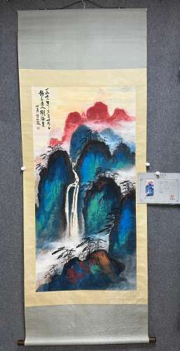 Liu haisu splashing color landscape with certificateCore: 68...