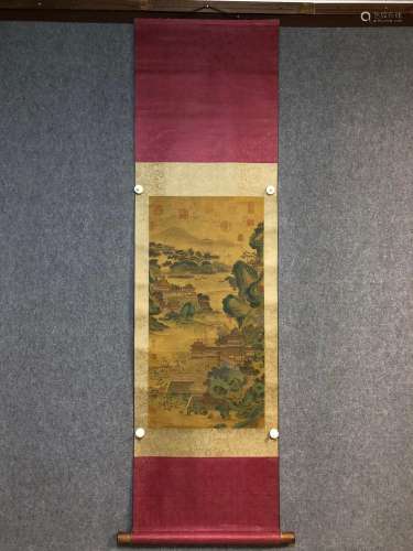 Wang Ximeng silk scroll width 40, 80