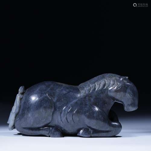 Hetian jade blue seal hou furnishing articles immediately12....