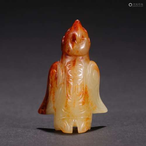 Ancient jade bird pendant.Specification: high 5.3 3.3 2.3 cm...