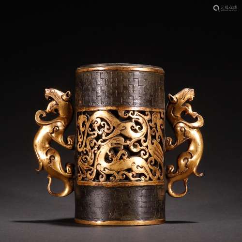 dragon ear incense burner, copper.Specification: high 13.5 1...