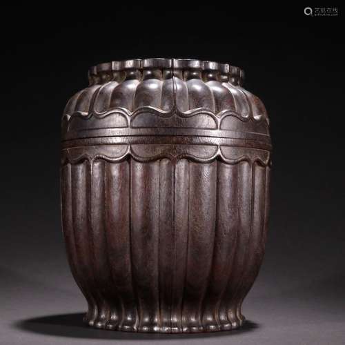 Rosewood, lotus flower pot.Specification: high 18.8 15.5 13 ...