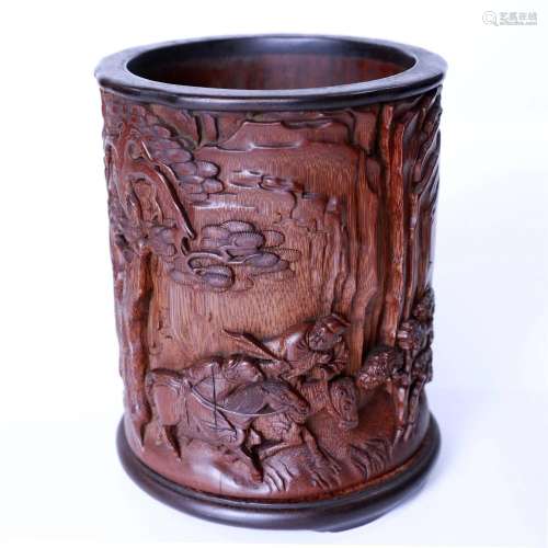 Bamboo brush pot: we figureTake the bamboo as the material, ...