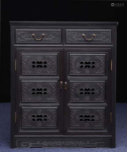Rosewood cabinet size: 83 x 98 x 36 cm