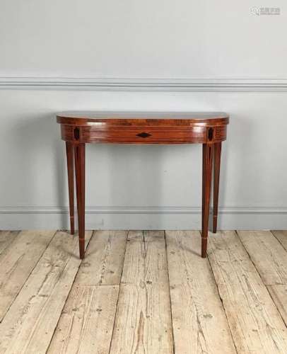 Fine Quality Regency D-shaped Card Table