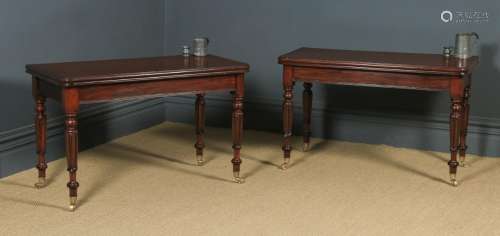 Antique English Pair Of William IV Mahogany Console Side Hal...