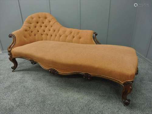 Mid 19th Century Rosewood Chaise Longue