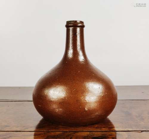 A 19th Century Salt Glazed Onion Bottle.
