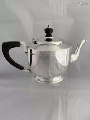 Large Scottish Antique Silver Teapot 1937 Edinburgh Sterling...