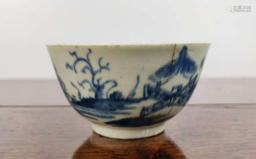 An Early 18th Century Chinese Delft Tea Bowl.