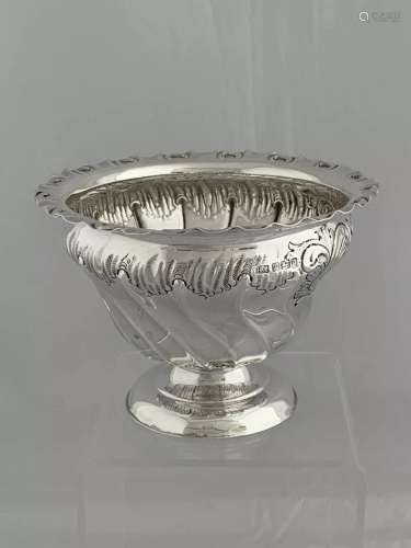 Edwardian Sterling Silver Sugar Or Sweet Bowl 1908 Sheffield...