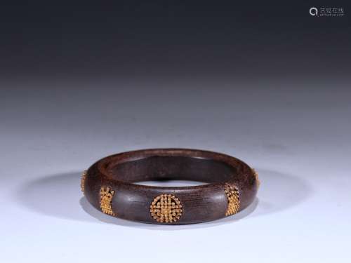 Night with agalloch eaglewood wood goldcharacter braceletSpe...