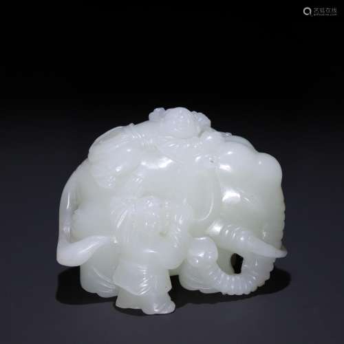 Hetian jade as the boy playSpecification: high 4.9 cm wide a...