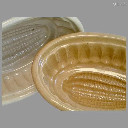 Petite Antique Yellow-Ware Molds