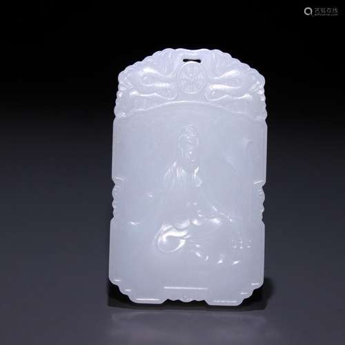 Hetian jade goddess of mercySpecification: long and 6.25 cm ...