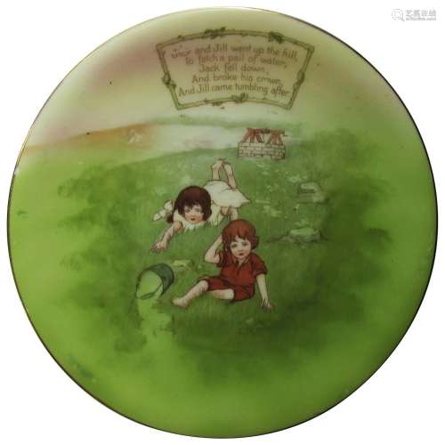 Royal Bayreuth Bavaria Jack & Jill Plate Nursery Rhymes