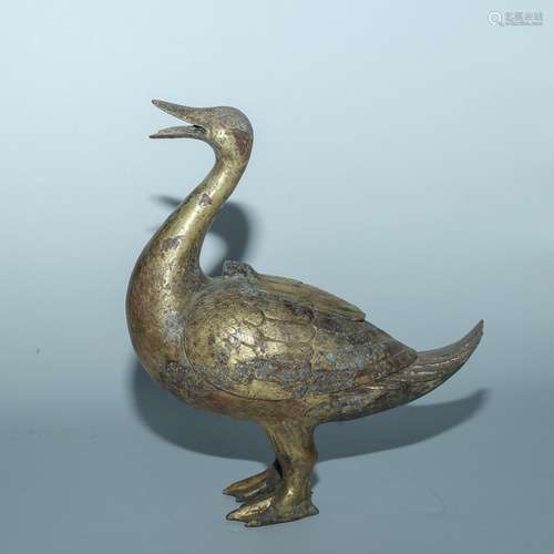 Copper and gold duck shape furnishing articlesSpecification:...