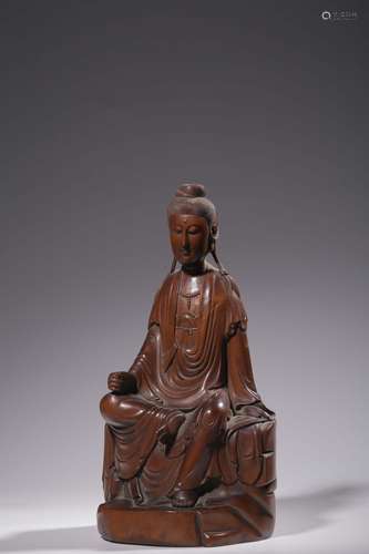 Boxwood carving, guanyin cave furnishing articlesSize: 25 cm...