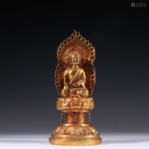 , copper Buddha had caveSize, high 23 cm wide 10 cm weighs 7...