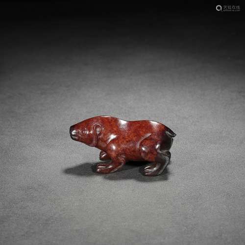 Hetian jade bears furnishing articlesSize, 8.9 cm long 4.3 c...