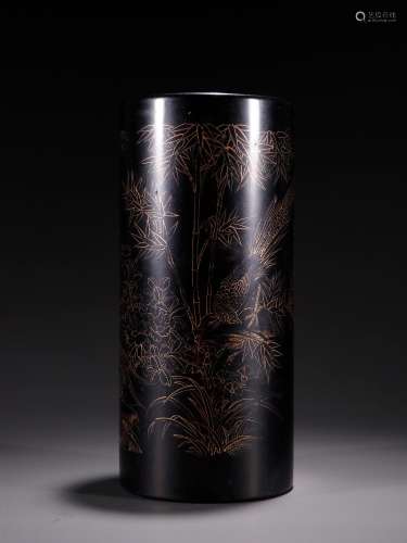 Coloured glaze colour bamboo phoenix brush potSpecification:...