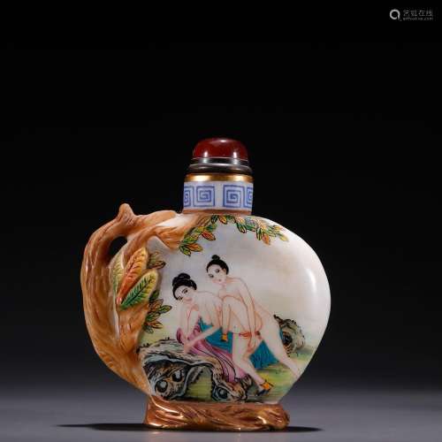 , who enamel snuff bottle of materialSpecification: high 8.6...