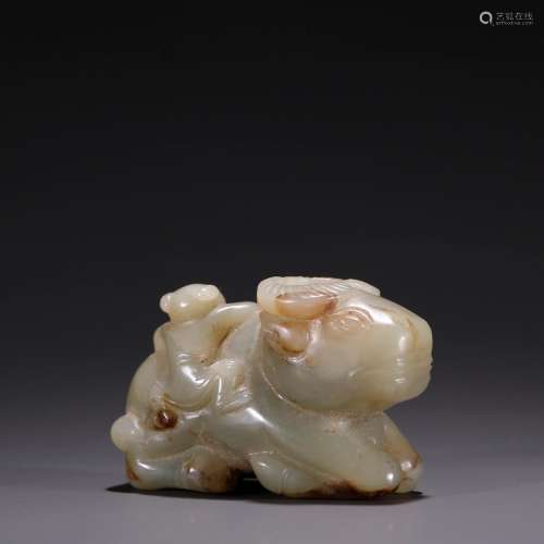 Old hetian jade, the lad cattle to piecesSpecification: high...