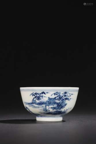 Cup - blue and white landscape charactersSpecification: high...