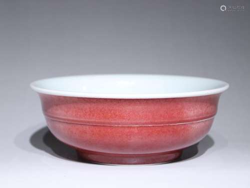 Ji red glaze bamboo bowl - 6.3 cm diameter, 16.8 cm high