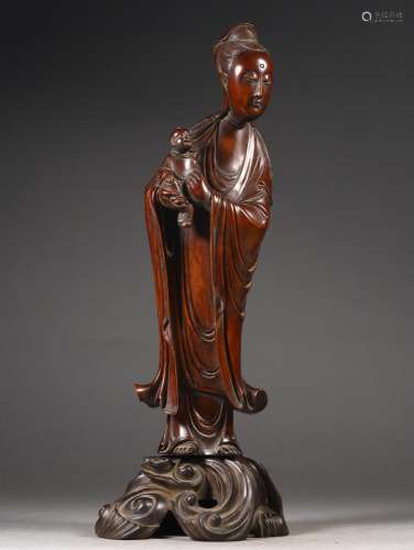 , boxwood Zi guanyin stands resembleSpecification: length 15...