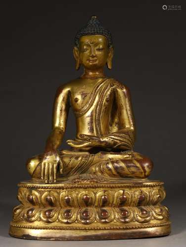 , copper shakyamuni Buddha statueSpecification: long 20 cm w...