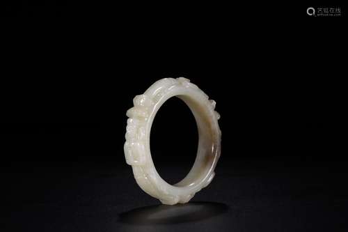 Hetian jade grain thick BanZhi embossed charactersSpecificat...