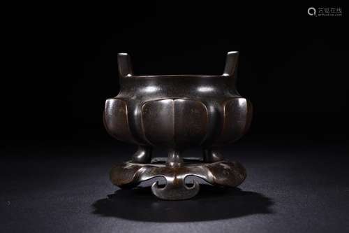 "" refined copper casting build censer earringsEar...