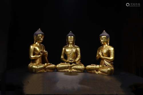 Refined copper and gold Buddha had cave furnishing articles ...