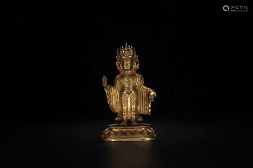 Copper and gold a statue of an ancient name for sandalwood f...