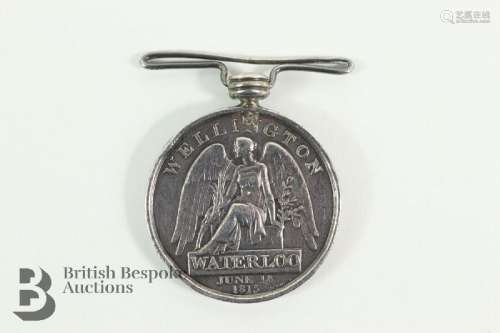 The Battle of Waterloo medal, awarded to Charles Levingne, c