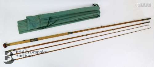 Vintage Hardy's heavy duty salmon rod, split-cane in three p