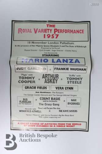 A vintage theatre poster The Royal Variety Performance 1957