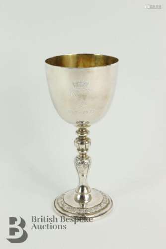 Garrard & Co silver chalice, to commemorate the silver w...