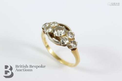 18ct yellow gold and diamond ring, size L, approx 2.99 gms,