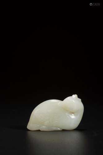 A WHITE JADE PHOENIX