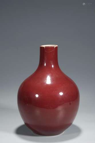 A RED-GLAZE VASE