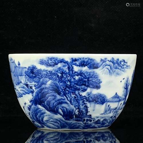 Chinese Blue and white Porcelain HandPainted Exquisite Patte...