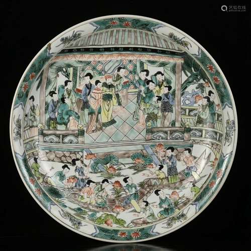 Chinese Porcelain HandPainted Exquisite Figures Story Plate ...