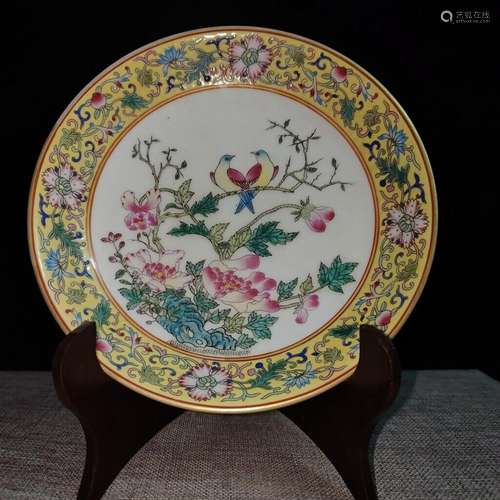 Chinese Enamel color Porcelain Handmade Exquisite Flowers an...