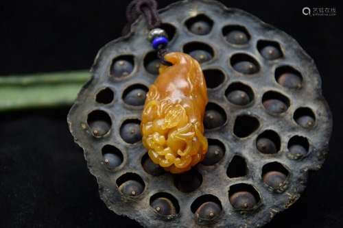 Chinese Natural Shoushan Stone Hand carved Exquisite Pendant...