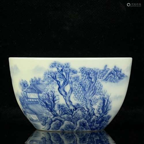 Chinese Blue and white Porcelain HandPainted Exquisite Patte...